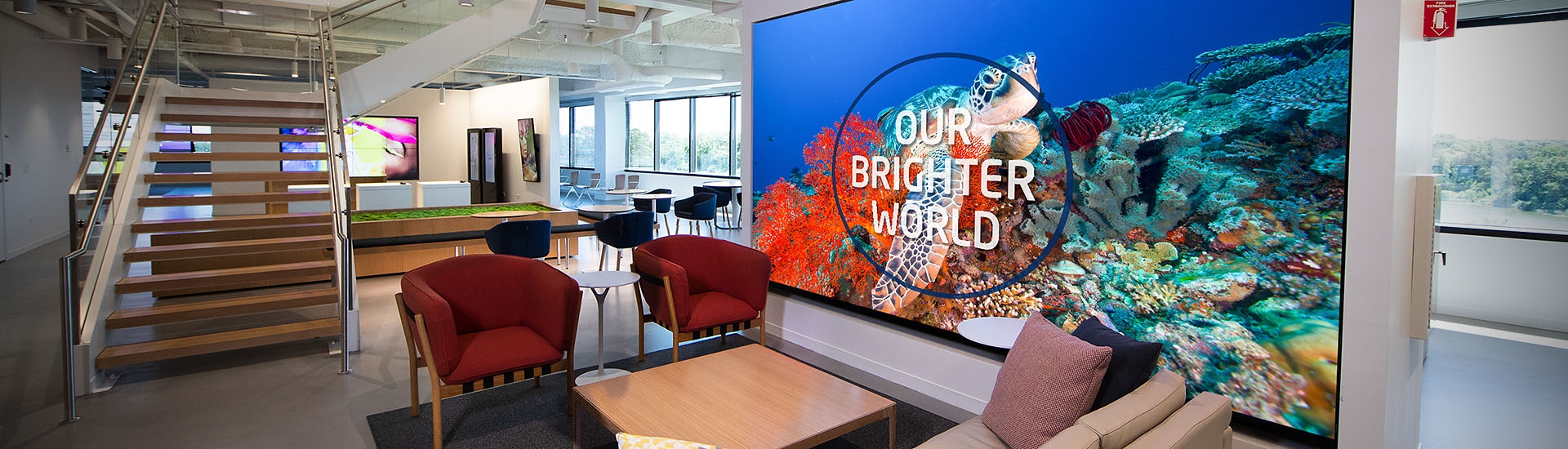 CUSTOM LED MOUNTING SOLUTION | North American Headquarters for NEC Display Solutions, Downers Grove, IL