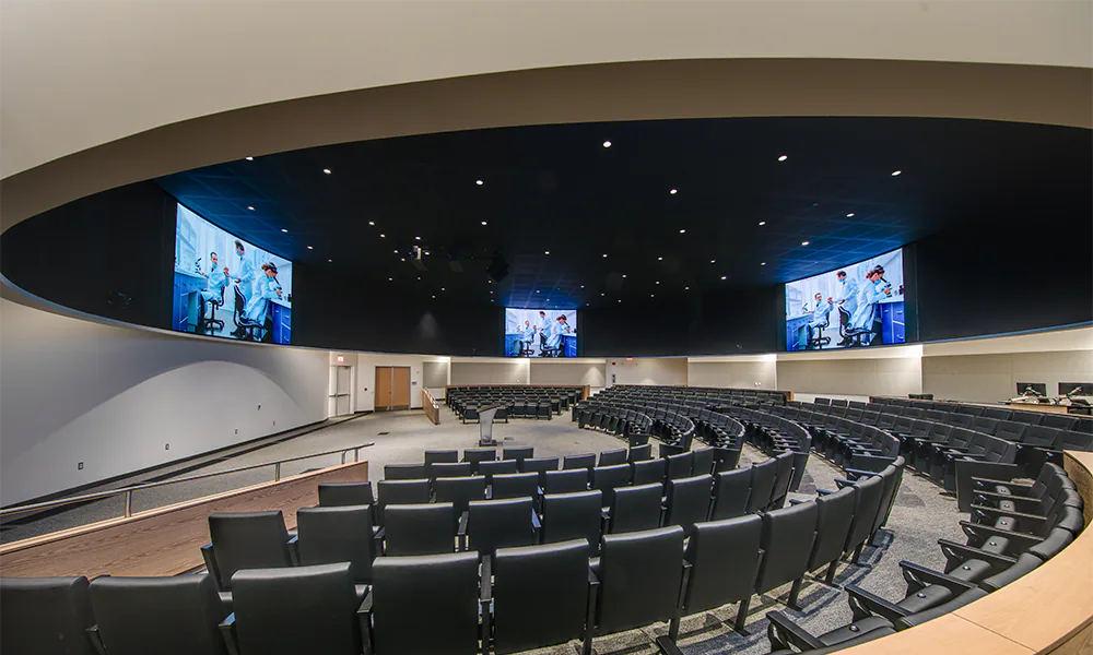 A 360-degree environment allows a speaker to engage more closely with the audience at The Mayo Clinic and Arizona State University Alliance for Healthcare
