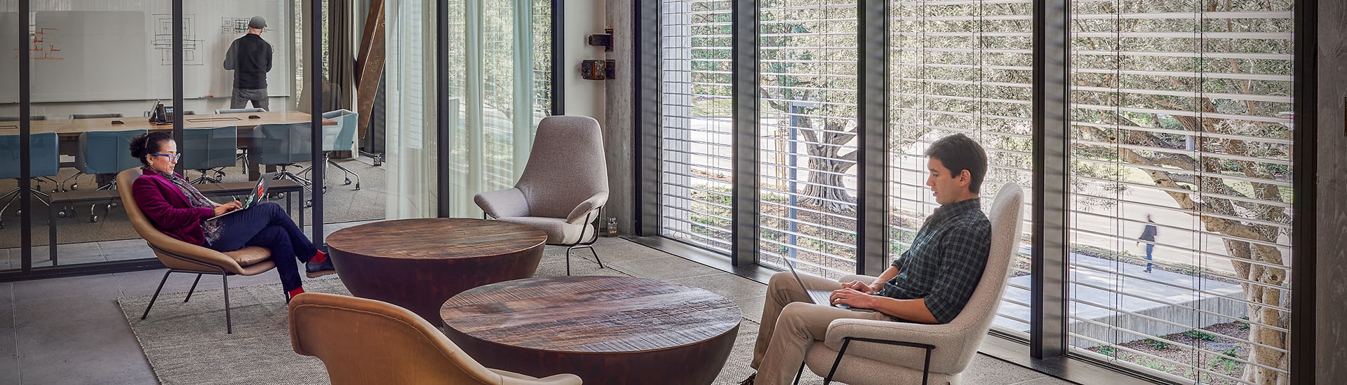 CUSTOM EXTERIOR VENETIAN BLINDS AND LOUVERS | Google facility at 1212 Bordeaux, Sunnyvale, CA | Dealer: Peninsulators, Inc.