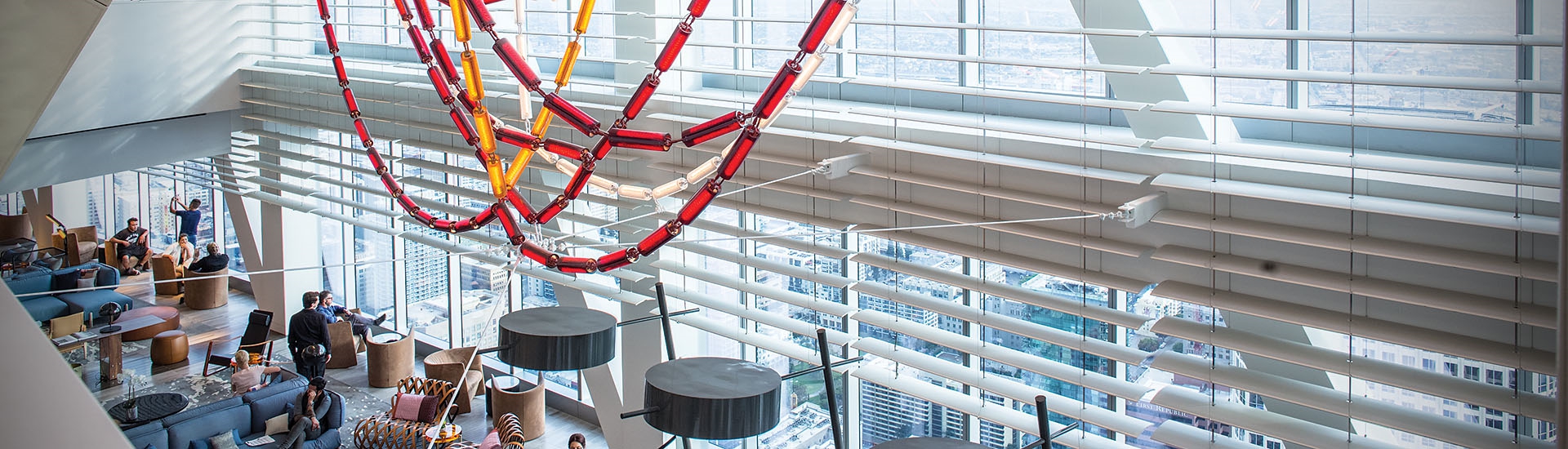 CUSTOM VENETIAN BLINDS | Wilshire Grand, Los Angeles, CA | Architect: AC Martin | Dealer: Contract Décor, Inc.