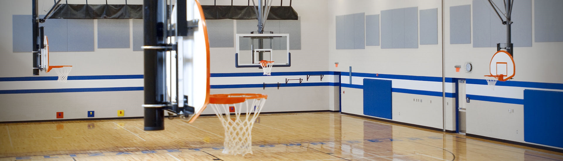 BASKETBALL BACKSTOPS, WALL PADS | Eisenhower Elementary School, Upper St. Clair, PA