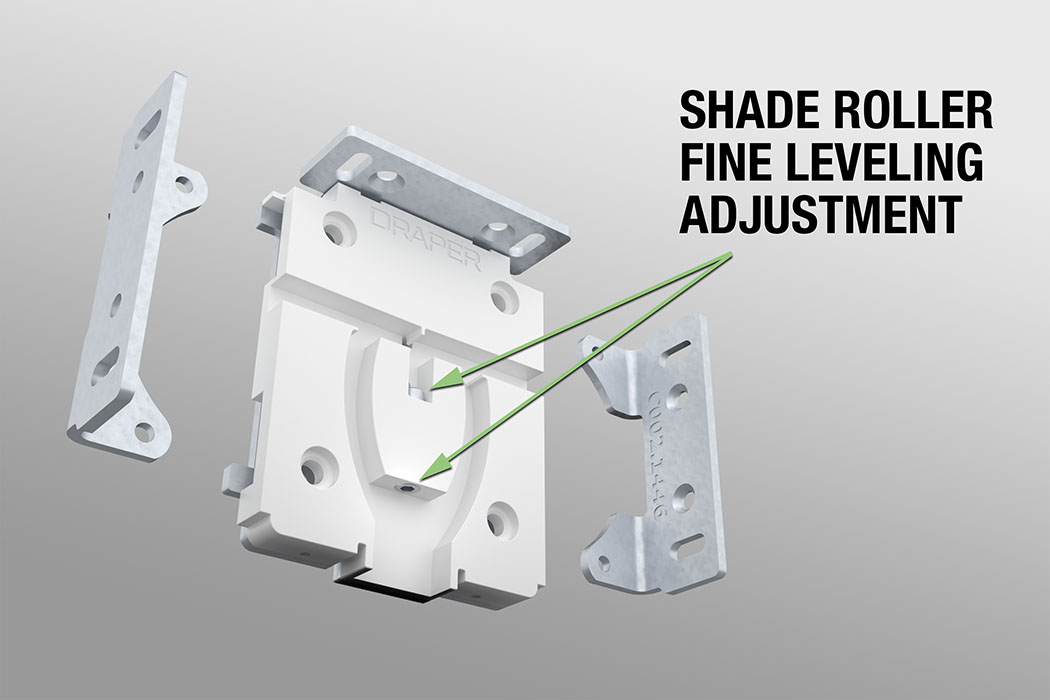 Idler bracket allows fine leveling adjustment after installation.
